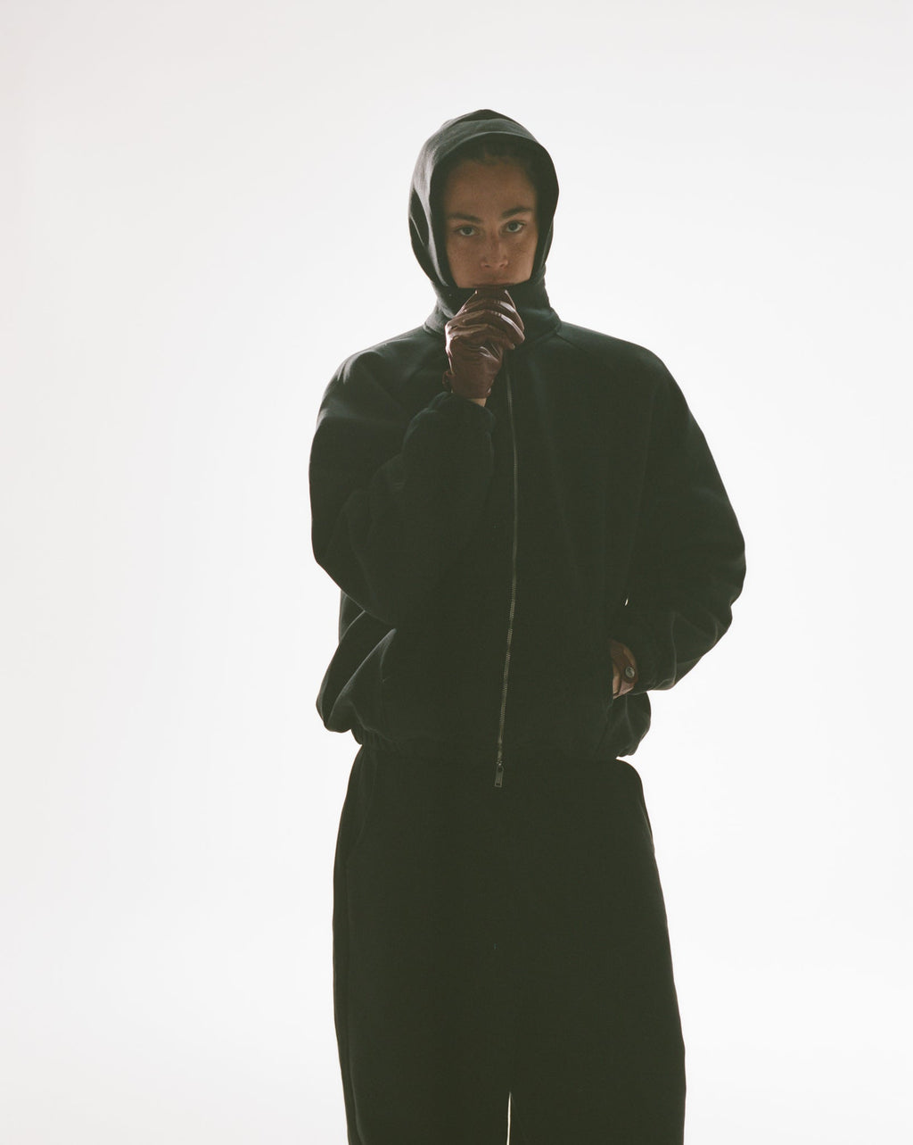 COZY TRACK JACKET - BLACK