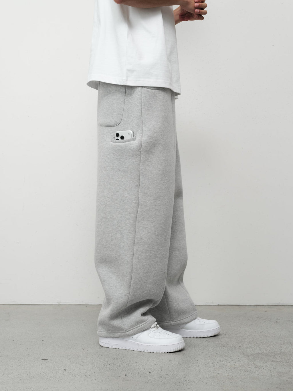 COZY STRAIGHT LEG SWEATS - GREY