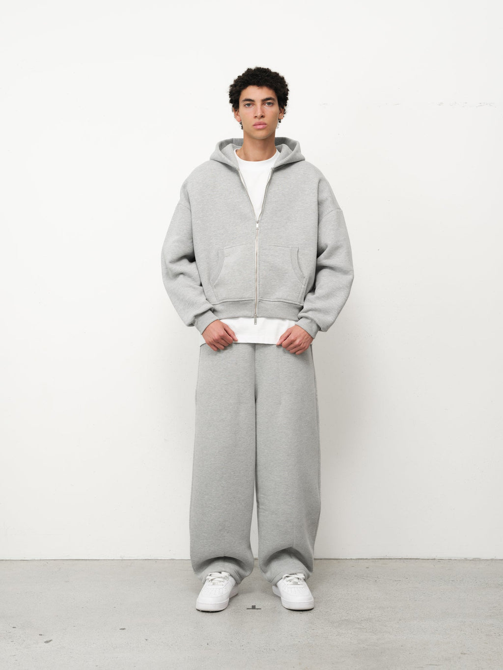 COZY STRAIGHT LEG SWEATS - GREY