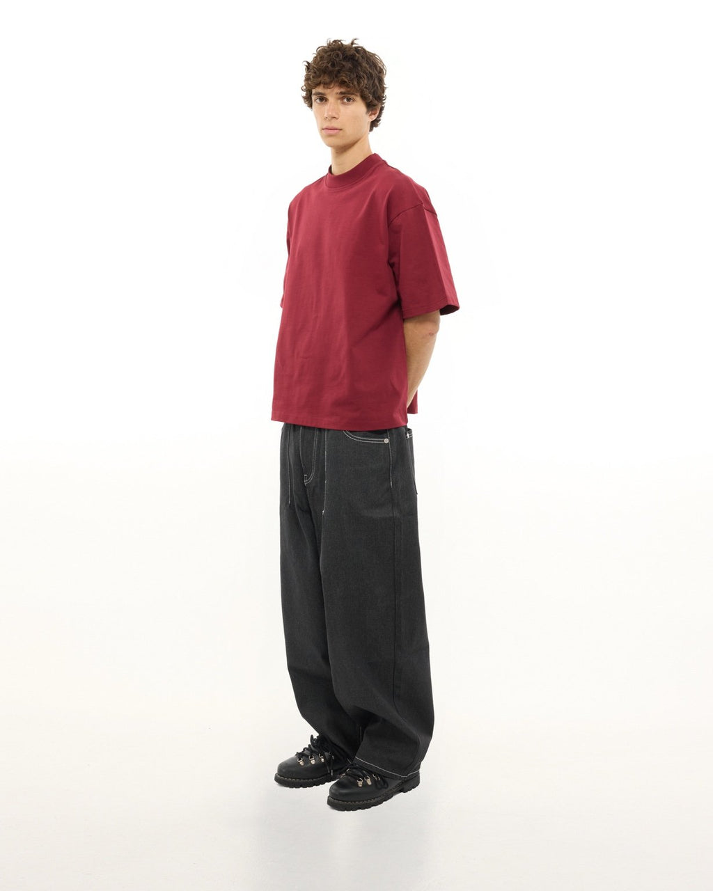 SIGNATURE BLANK T-SHIRT - BURGUNDY