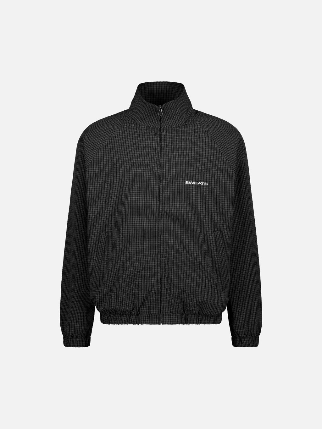 CHECKERED TRACK JACKET - BLACK/WHITE