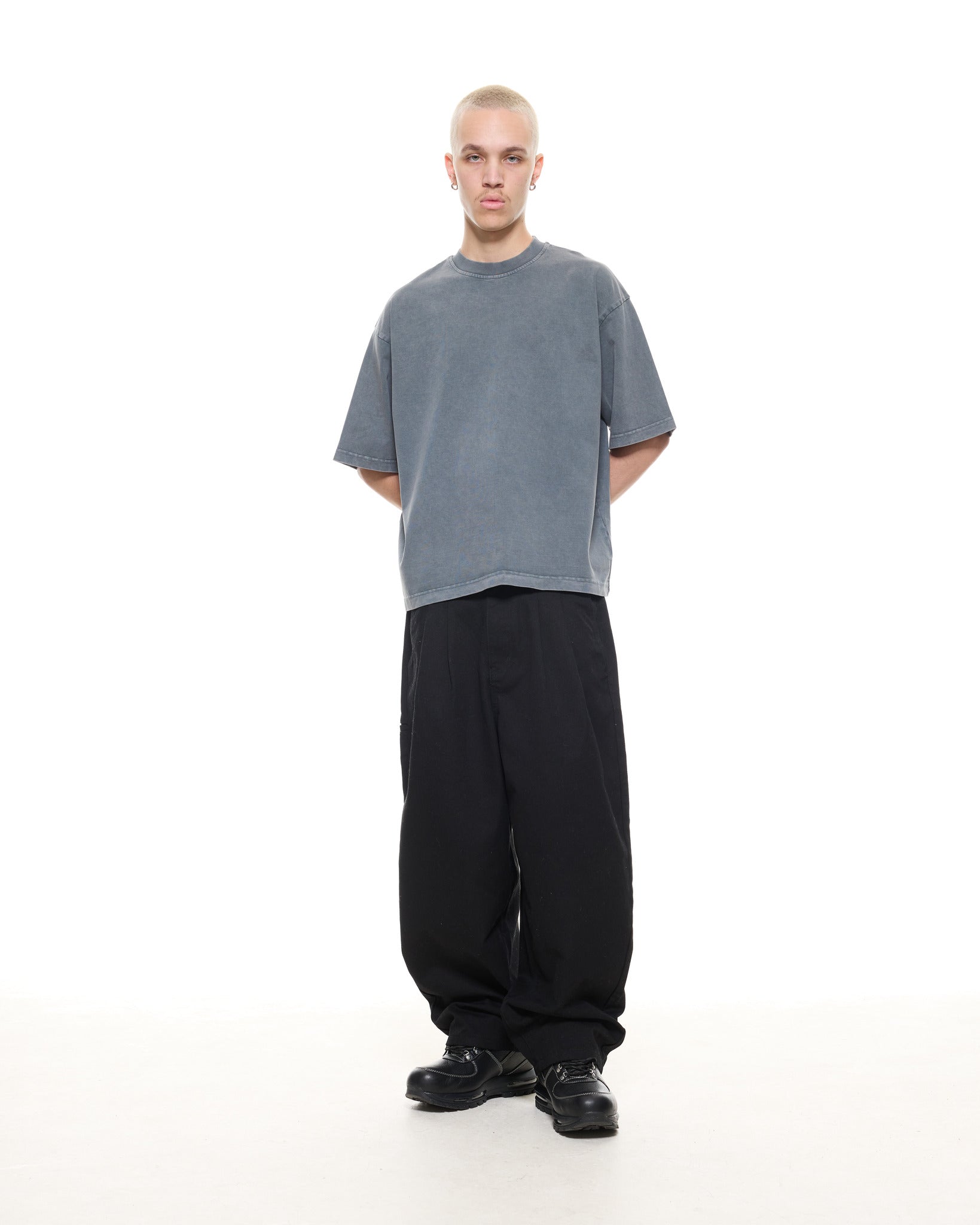 SIGNATURE BLANK T-SHIRT - WASHED GREY