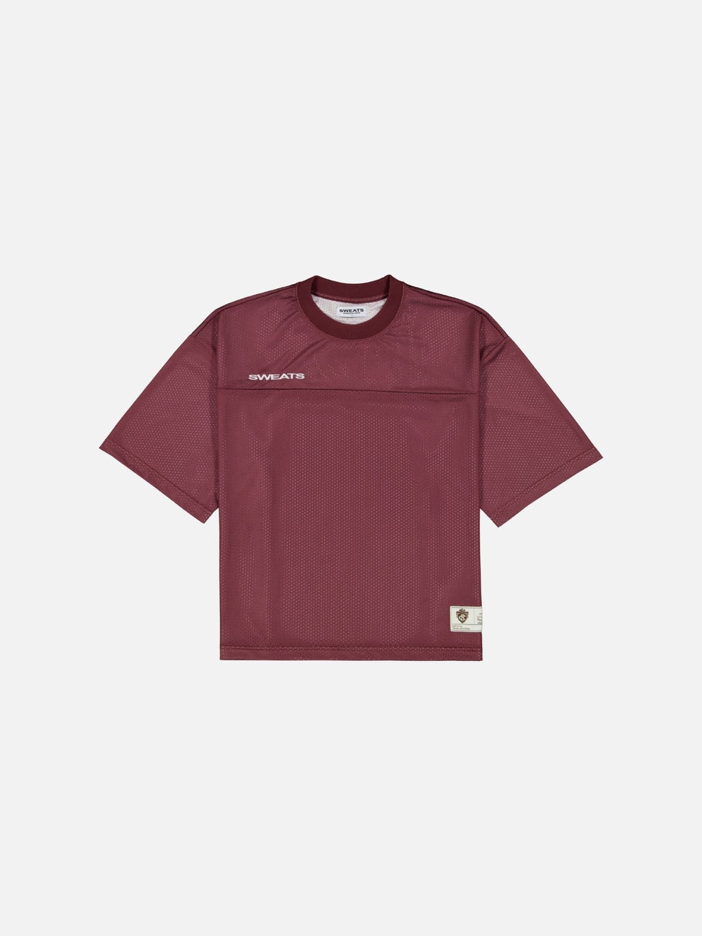 MESH SS T-SHIRT - BURGUNDY