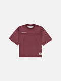MESH SS T-SHIRT - BURGUNDY