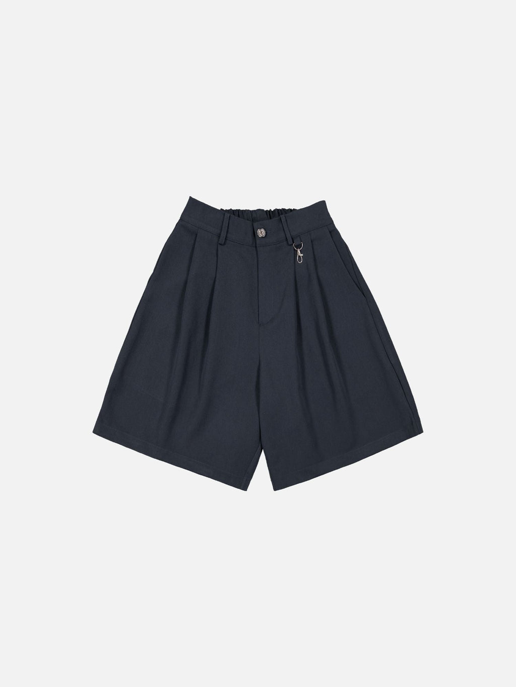 PLEATED SHORTS - NAVY