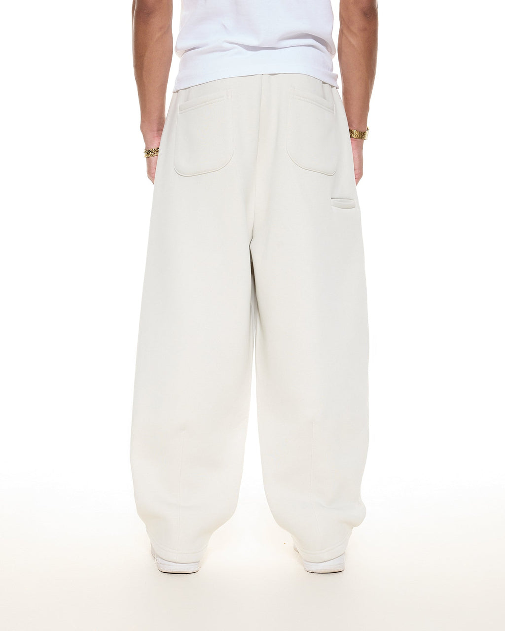 COZY STRAIGHT LEG SWEATS - CHALK