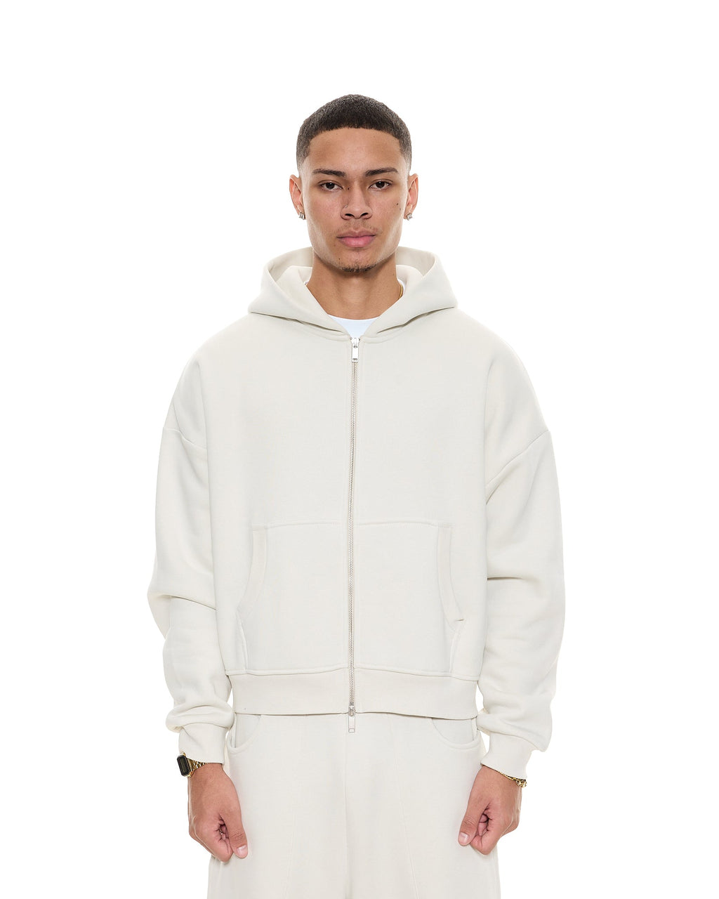 COZY ZIP UP - CHALK