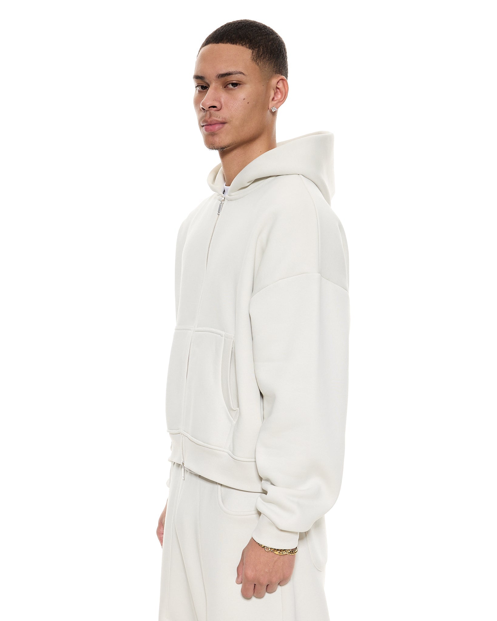 COZY ZIP UP - CHALK