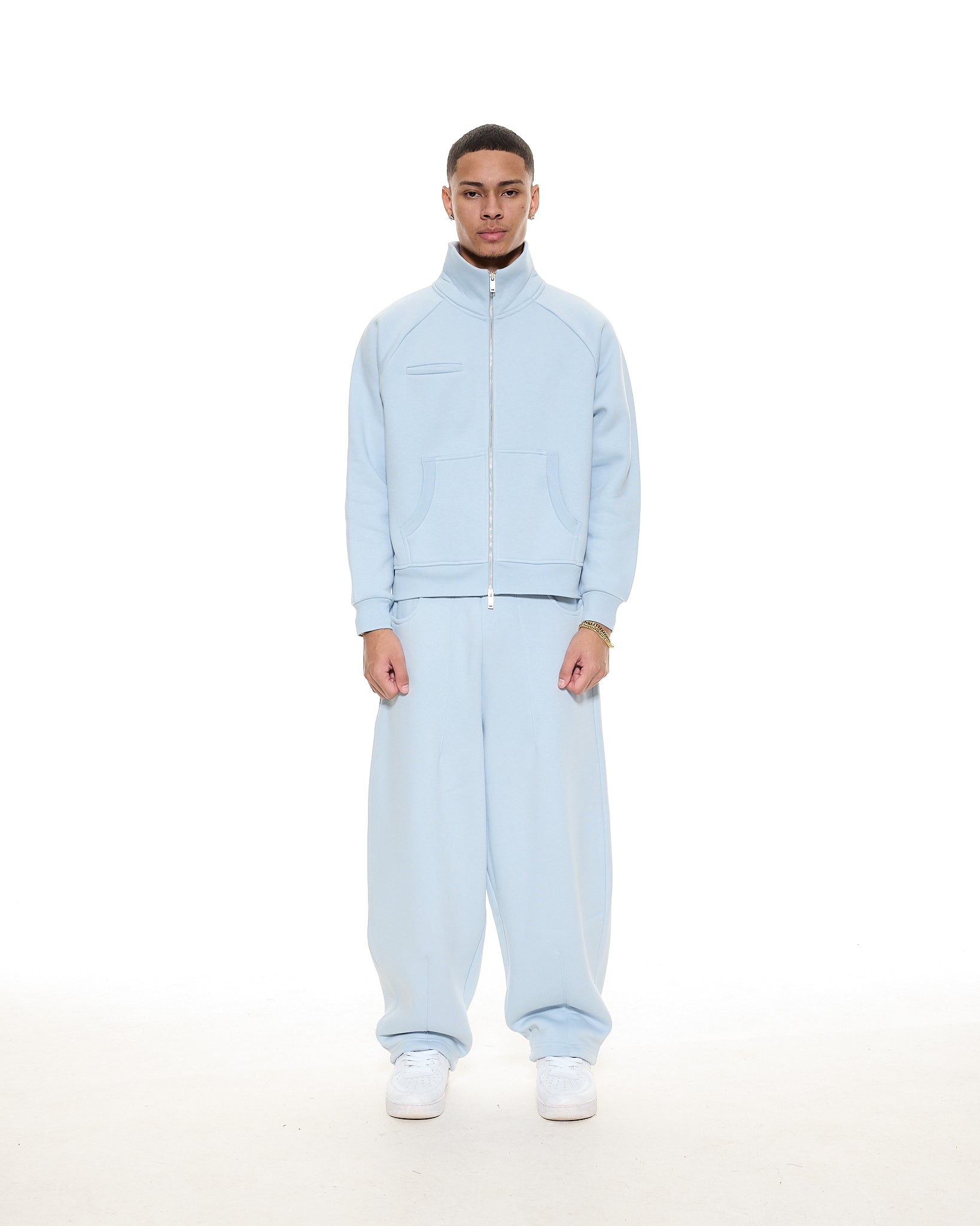 COZY TRACK JACKET - GLACIER