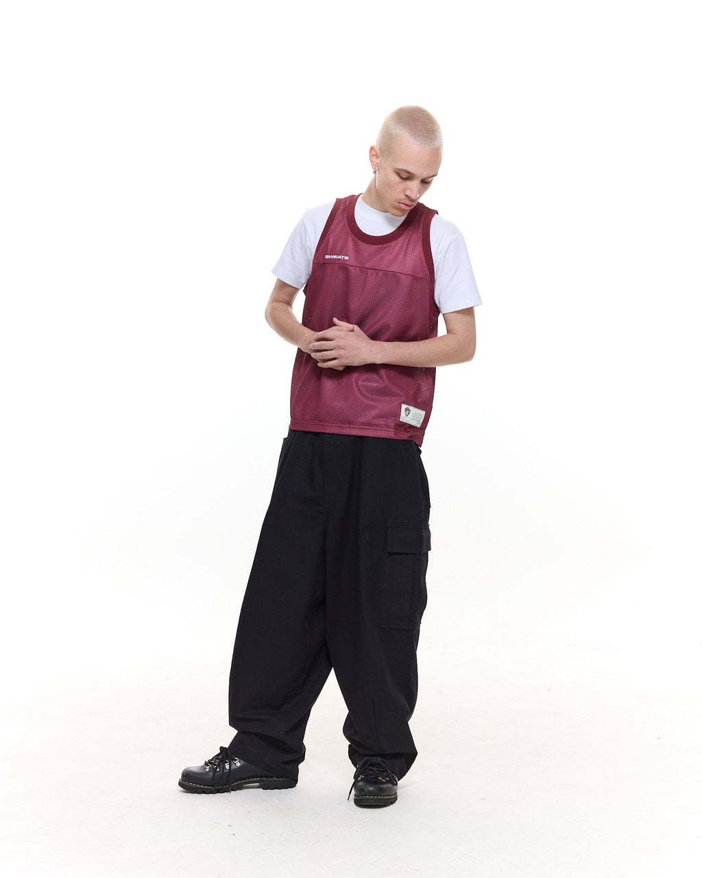 MESH SINGLET - BURGUNDY