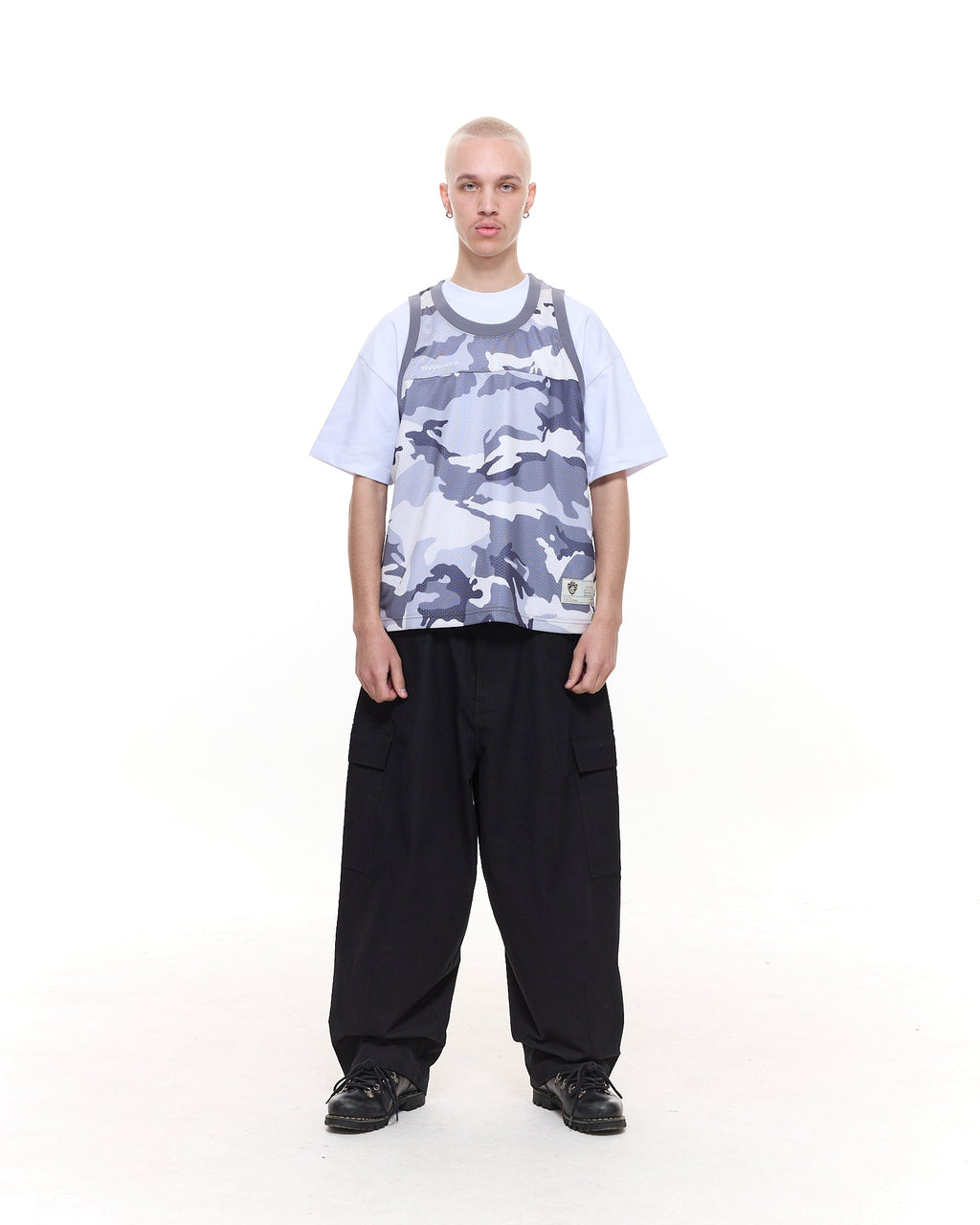 MESH SINGLET - SNOW CAMO