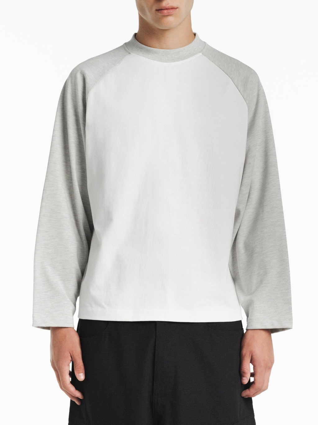 RAGLAN LS T-SHIRT - WHITE/ARCTYC