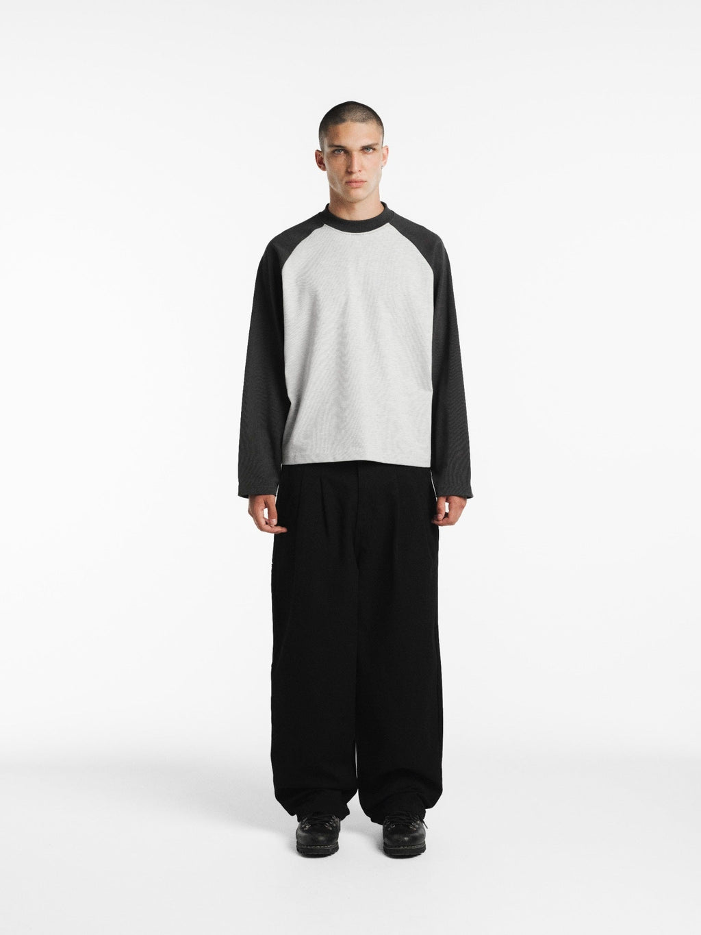RAGLAN LS T-SHIRT - ARCTYC/GRANITE