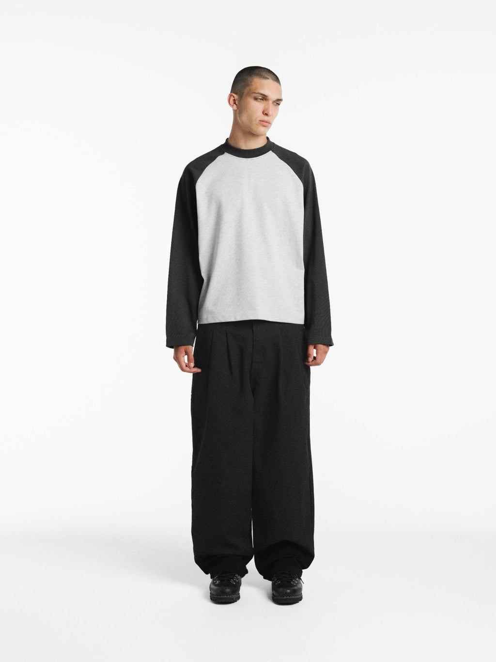 RAGLAN LS T-SHIRT - ARCTYC/GRANITE