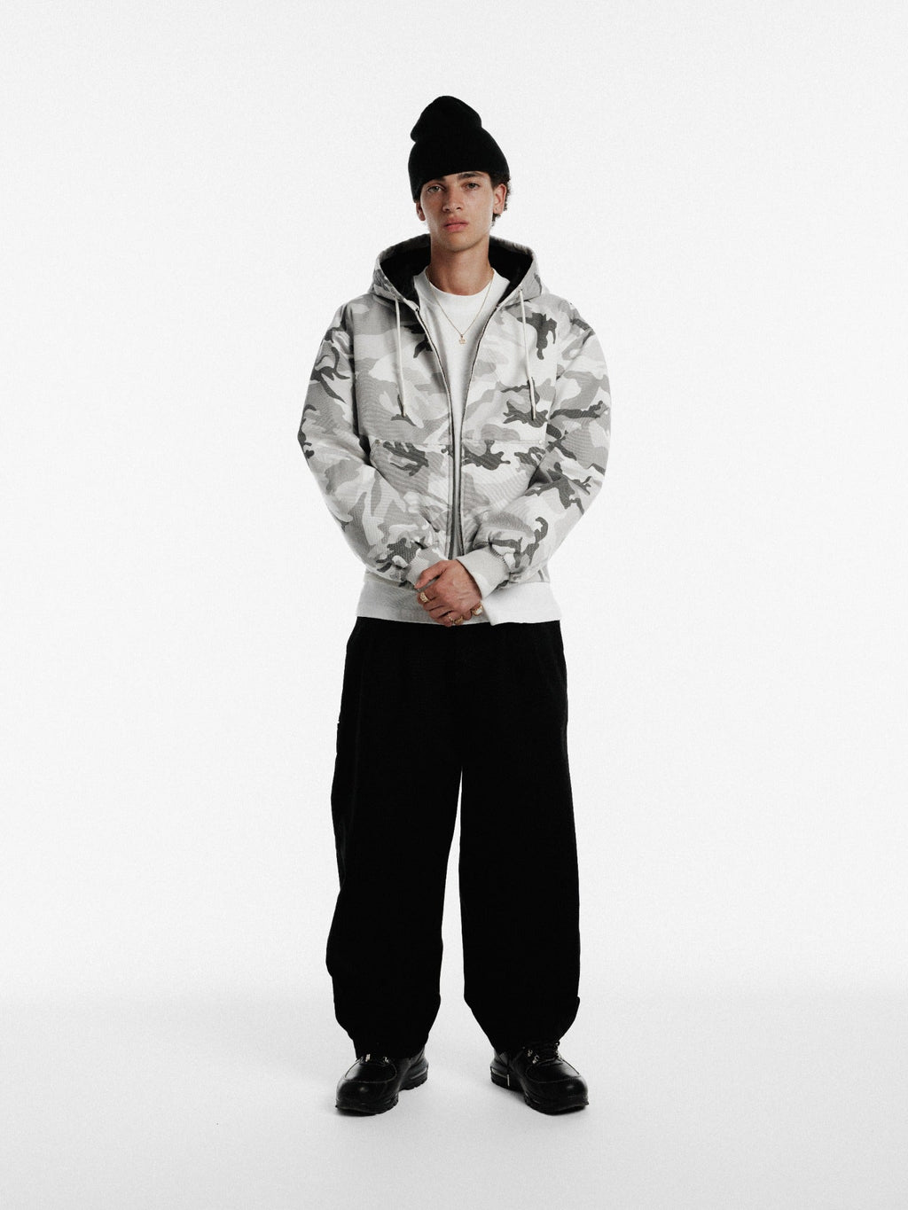 WORKWEAR HOODIE - SNOW CAMO