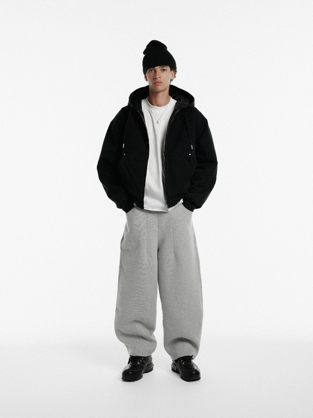 WORKWEAR HOODIE - WASHED BLACK