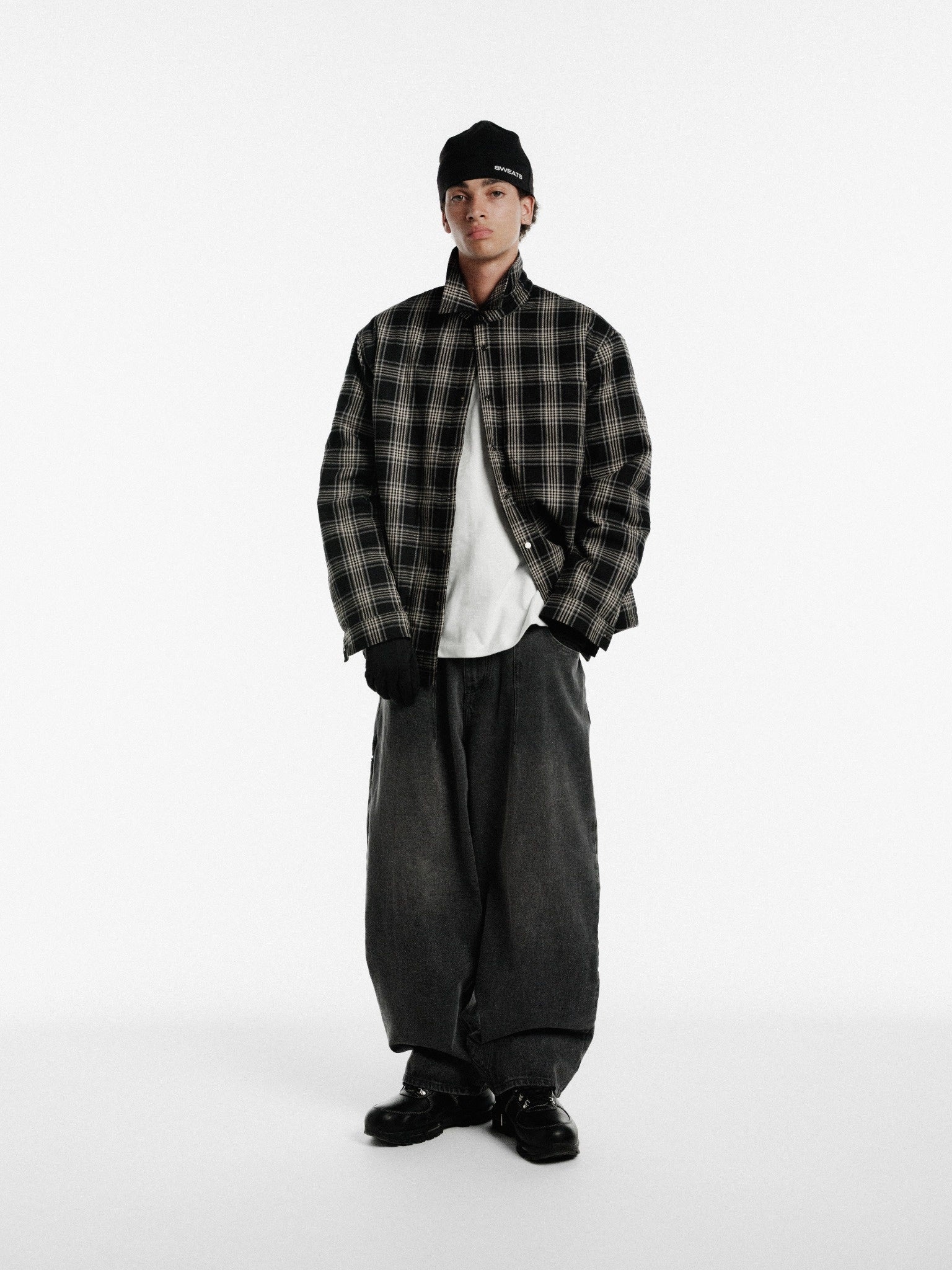 FLANNEL JACKET - BLACK