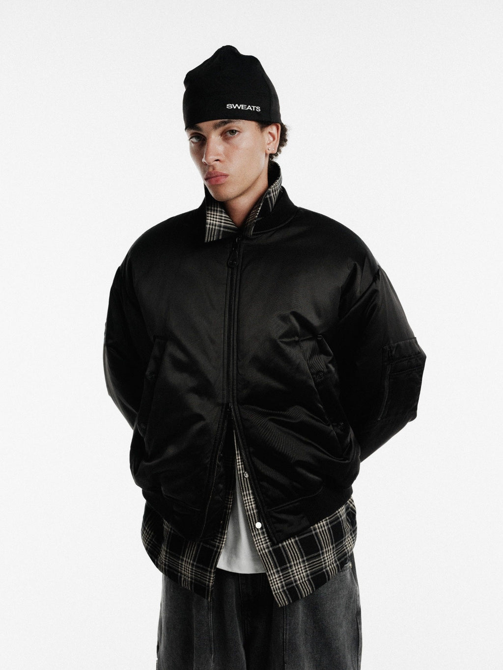FLANNEL JACKET - BLACK