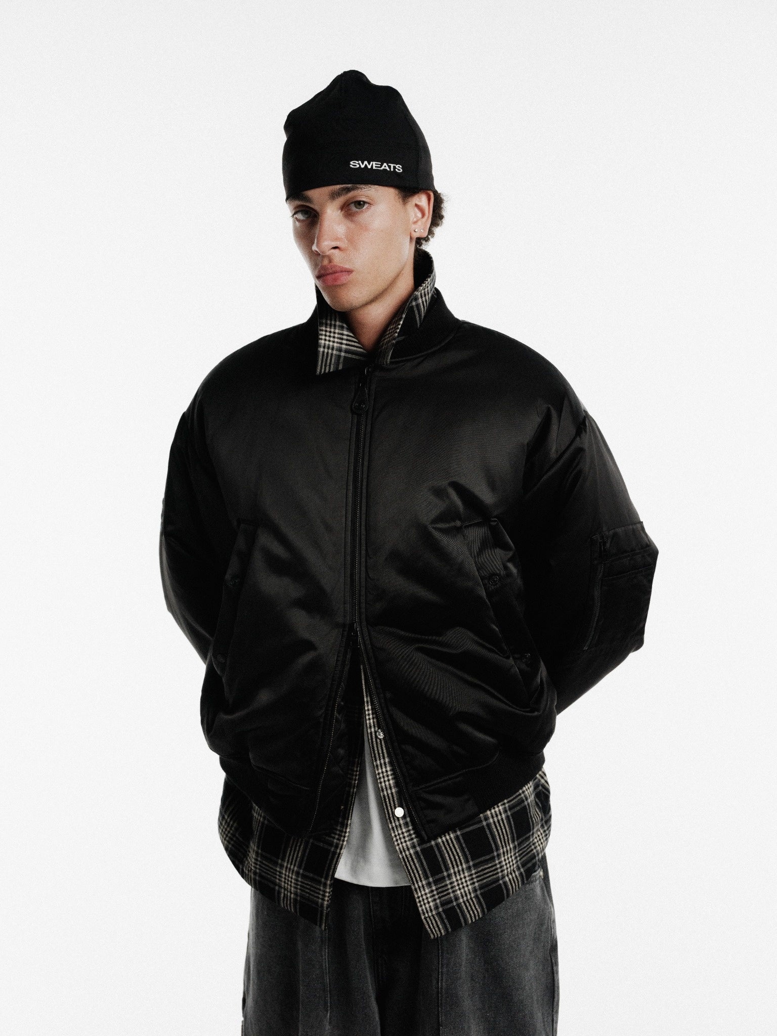 FLANNEL JACKET - BLACK