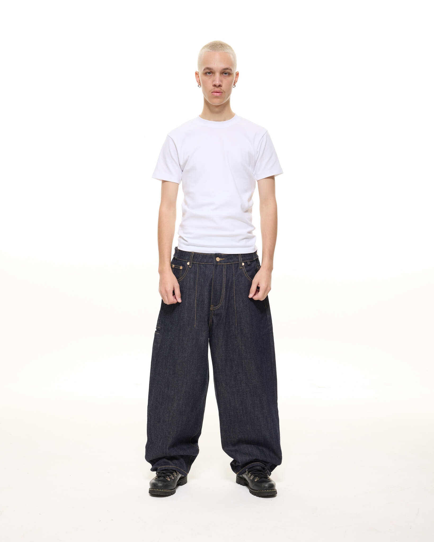 DENIM BAGGY JEANS - INDIGO