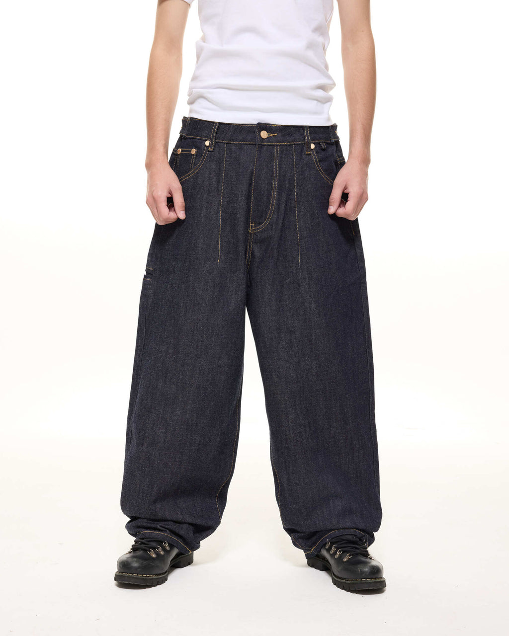DENIM BAGGY JEANS - INDIGO