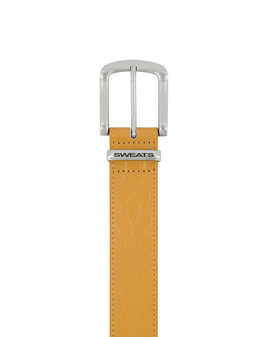 SNAKE SKIN LEATHER BELT - YELLOW