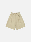 PLEATED SHORTS - SAND